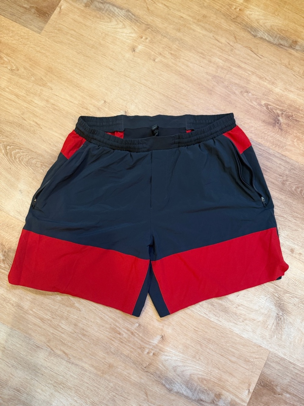 Men's lululemon  Black and Red Athletic Shorts